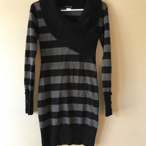 Black and Gray Sweater Dress from Venus